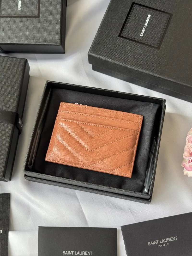 Alternative view of Saint Laurent Tan Leather Card Holder