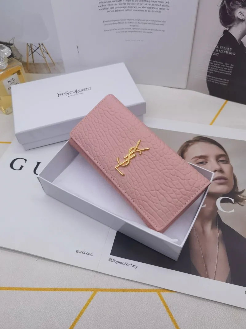 YSL Long Leather Wallet 8606 - Image 4