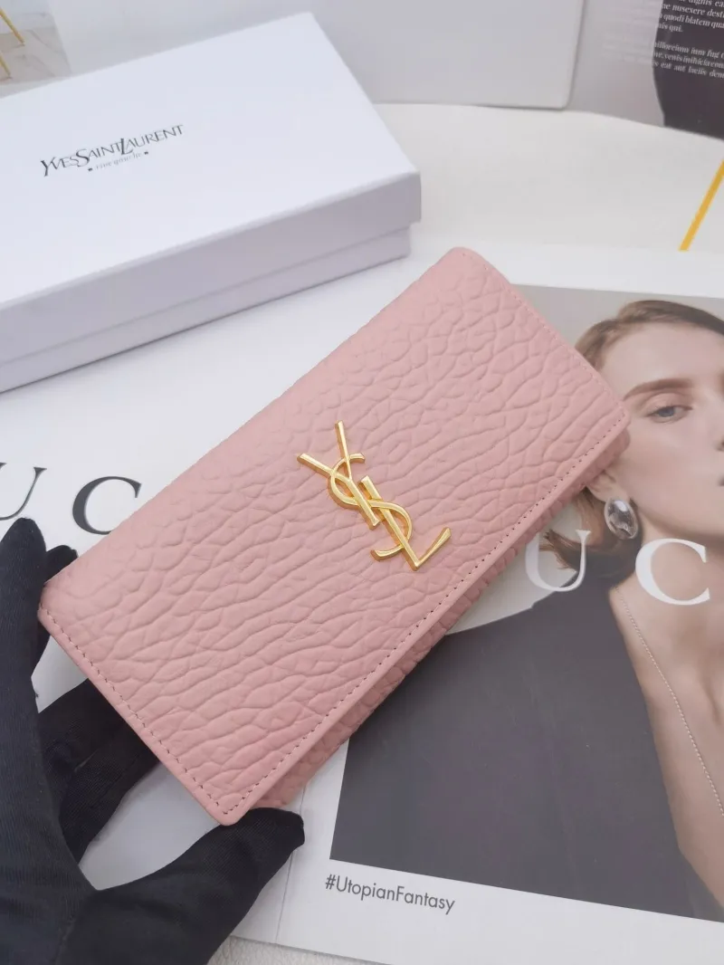 YSL Long Leather Wallet 8606 - Image 6