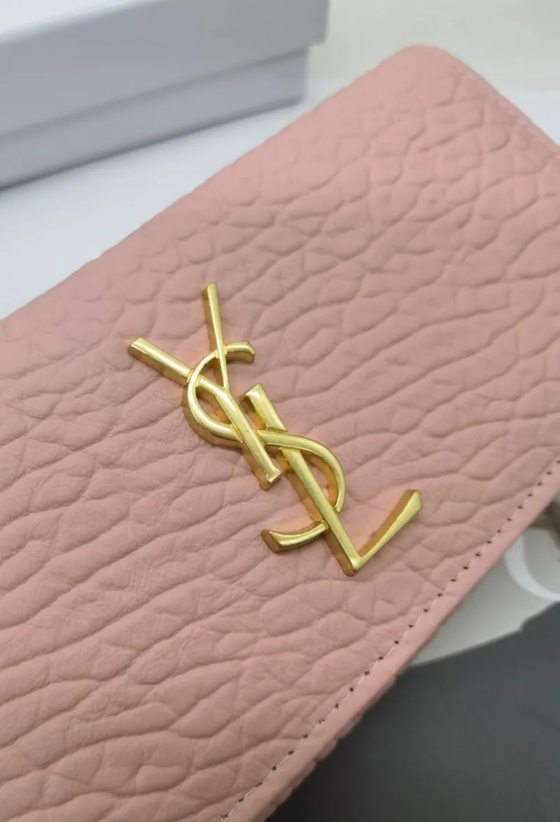YSL Long Leather Wallet 8606 - Image 7
