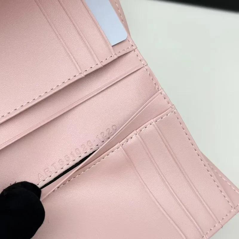 YSL Pink White Compact Wallet 293 - Image 9