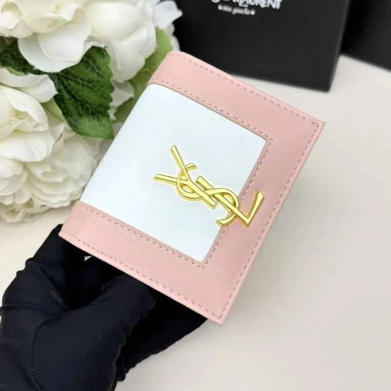 YSL Pink White Bifold Wallet 298 - Image 3