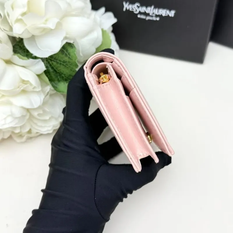 YSL Pink White Bifold Wallet 298 - Image 5