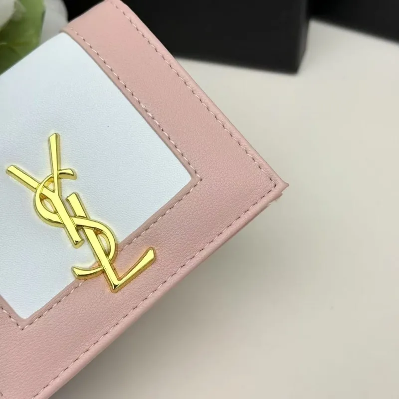 YSL Pink White Bifold Wallet 298 - Image 6