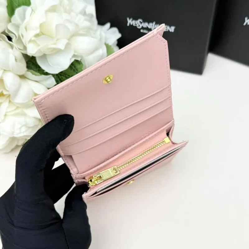 YSL Pink White Bifold Wallet 298 - Image 8