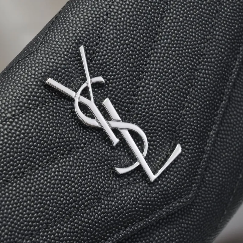 Yves Saint Laurent Black Long Wallet 302 - Image 5