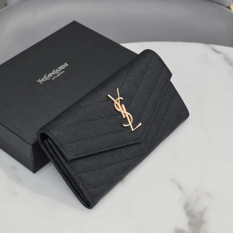 Alternative view of YSL Black Long Wallet 303