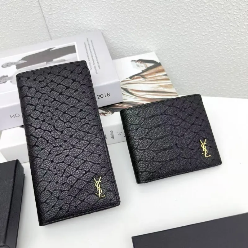 Alternative view of YSL Black Leather Wallets Set 311