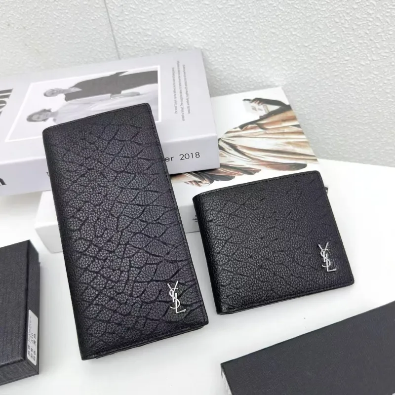 Alternative view of YSL Black Leather Wallets Set 310