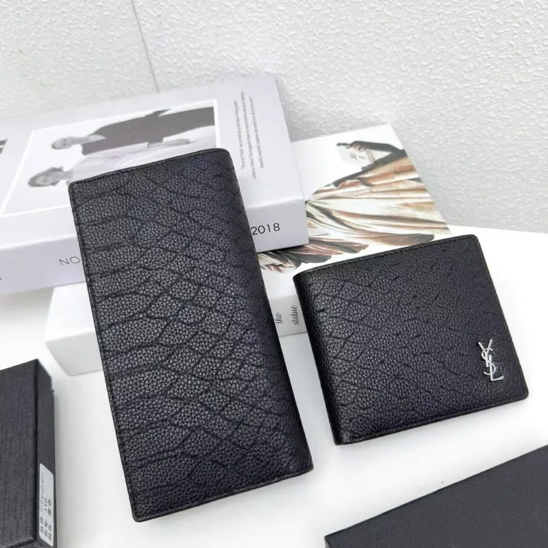 YSL Black Leather Wallets Set 310 - Image 4