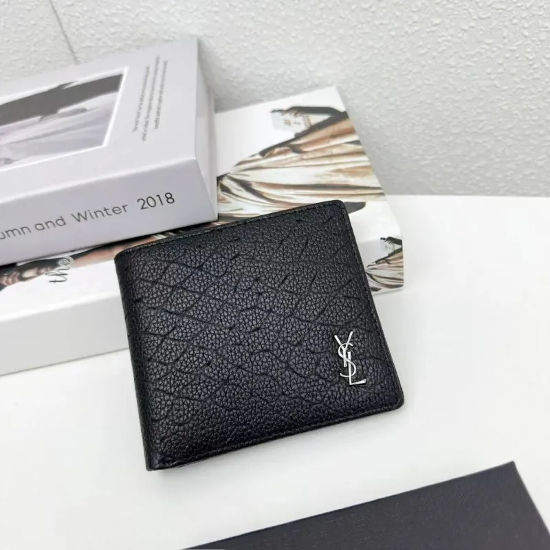 YSL Black Leather Wallets Set 310 - Image 7