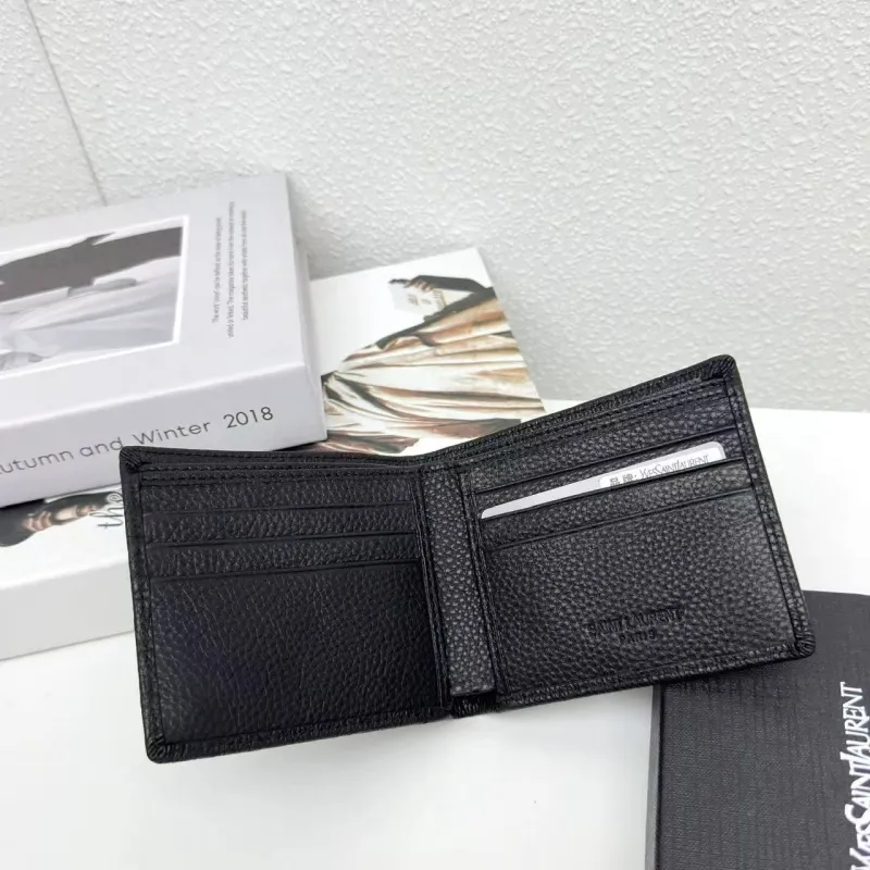 YSL Black Leather Wallets Set 310 - Image 8