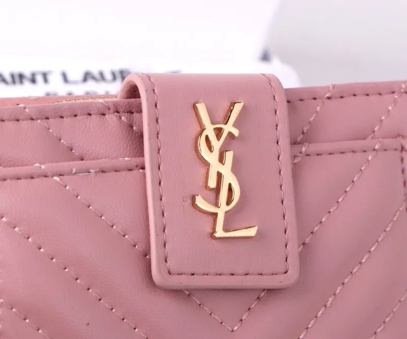 YSL Pink Leather Wallet 307 - Image 3