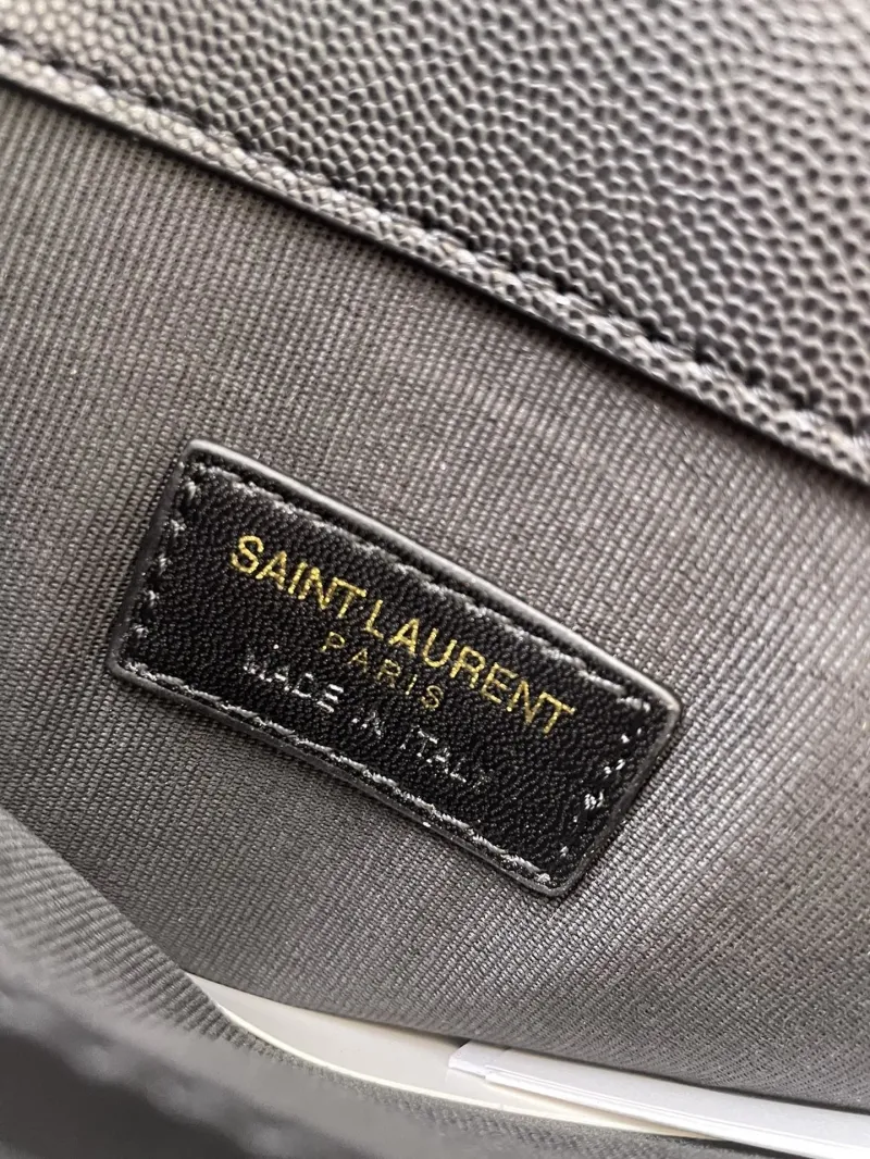 YSL Black Leather Clutch Bag S08025 27cm - Image 8