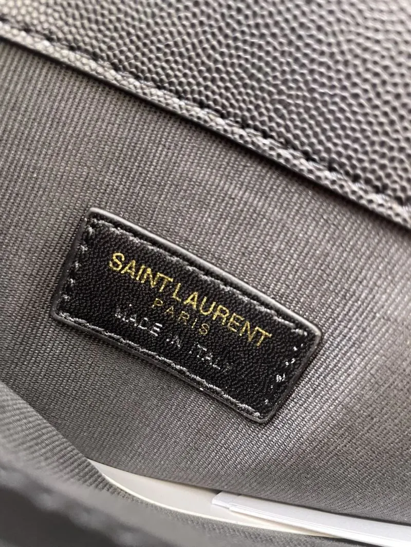 YSL Black Leather Clutch S08025 27cm - Image 7