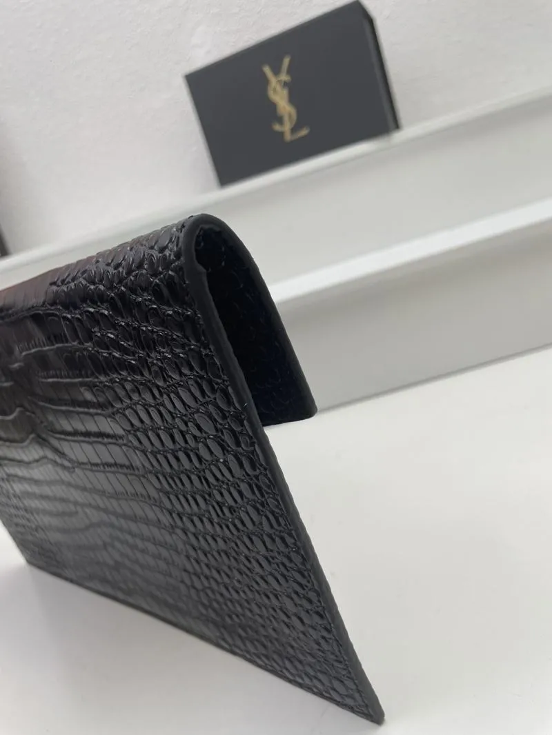 YSL Black Crocodile Leather Clutch Bag 27cm S08025 - Image 5