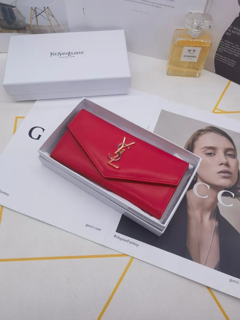YSL Red Envelope Long Wallet 8396 - Image 3