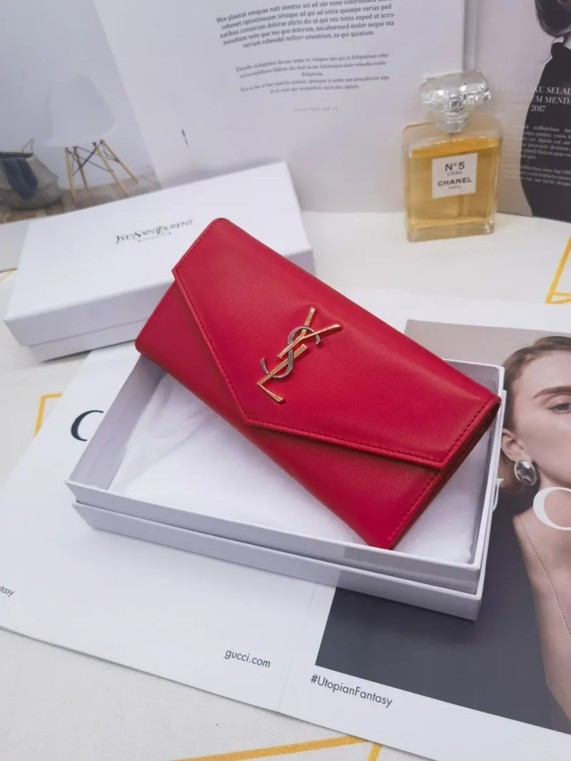 YSL Red Envelope Long Wallet 8396 - Image 4