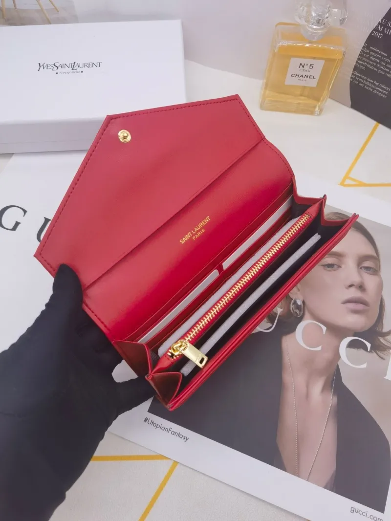 YSL Red Envelope Long Wallet 8396 - Image 9