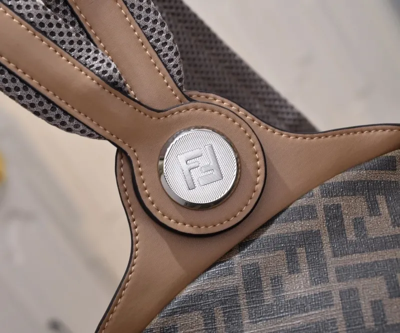 Fendi FF Monogram Brown Beige Backpack - Image 4