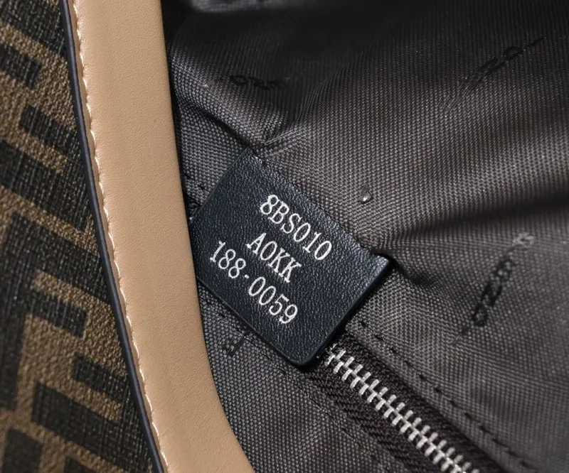 Fendi FF Monogram Brown Beige Backpack - Image 7