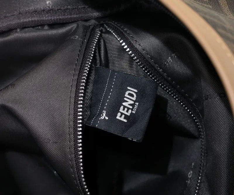 Fendi FF Monogram Brown Beige Backpack - Image 8