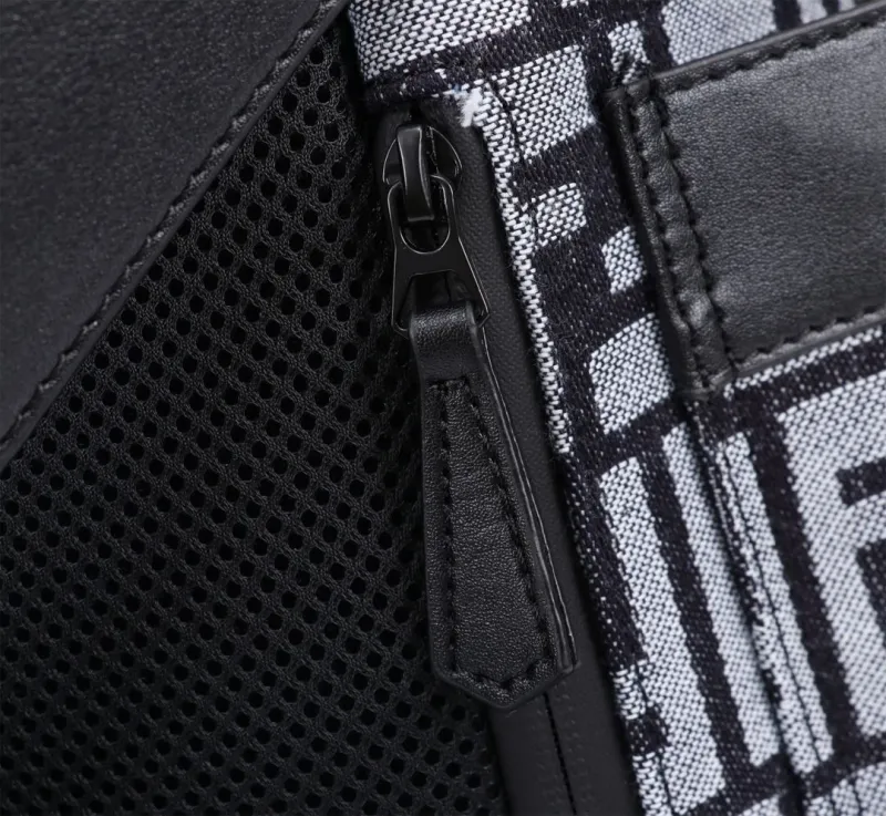 Fendi FF Monogram Black Gray Backpack - Image 6