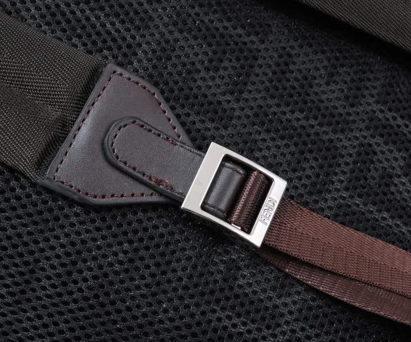 Fendi Brown FF Monogram Backpack - Image 6