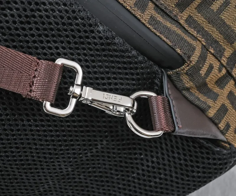 Fendi Brown FF Monogram Backpack - Image 7