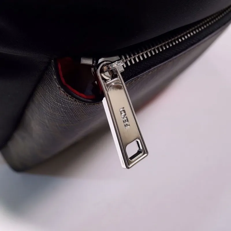 Fendi FF Monogram Black Red Stripe Backpack - Image 5