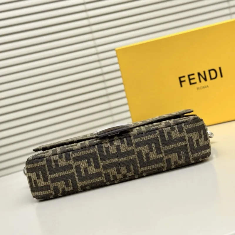 Fendi FF Monogram Baguette Shoulder Bag - Image 4