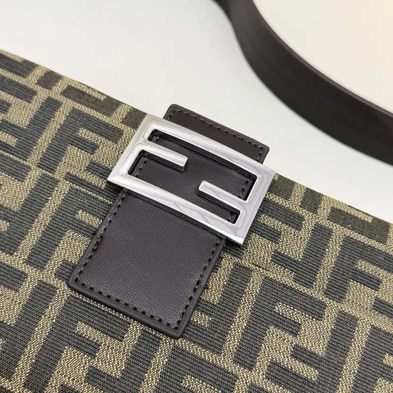 Fendi FF Monogram Baguette Shoulder Bag - Image 5