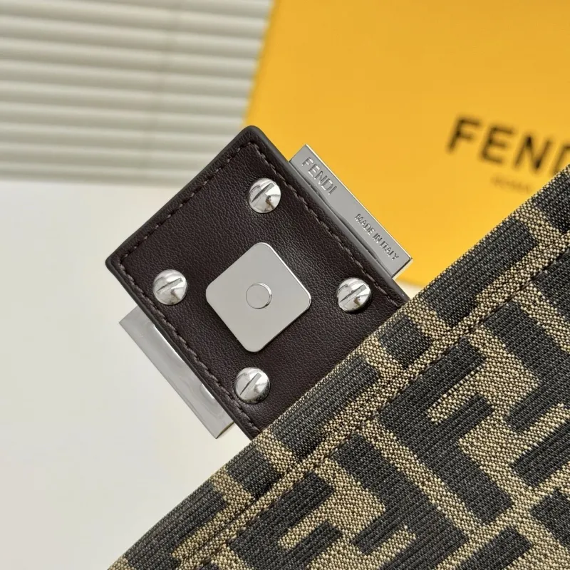 Fendi FF Monogram Baguette Shoulder Bag - Image 7