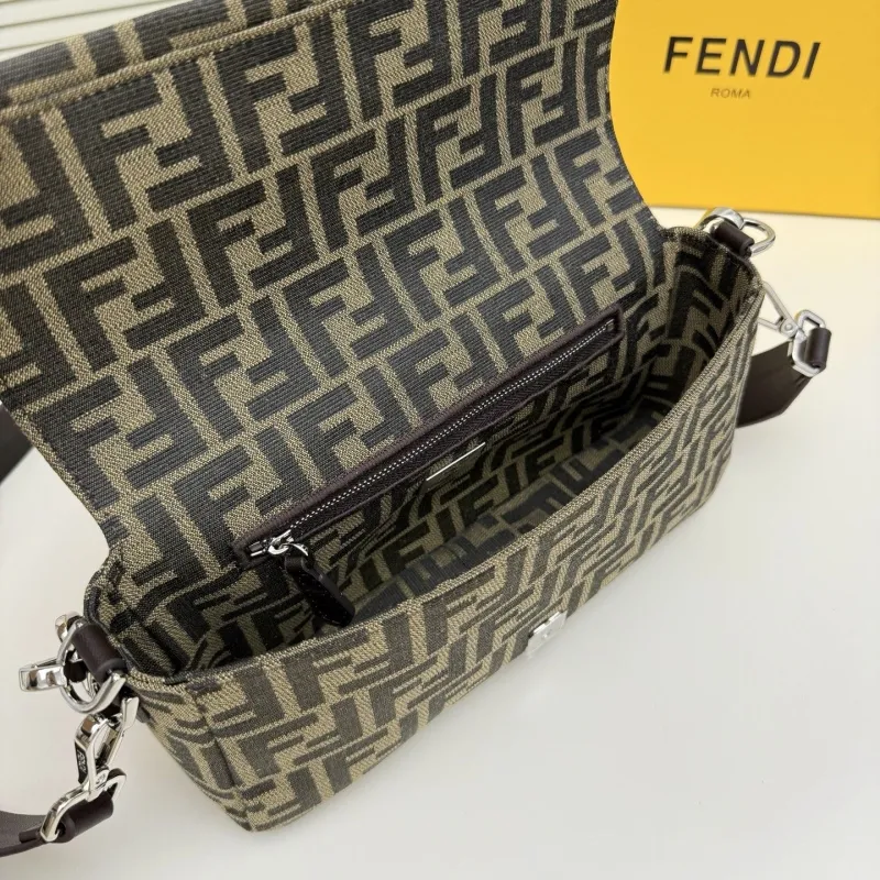 Fendi FF Monogram Baguette Shoulder Bag - Image 8