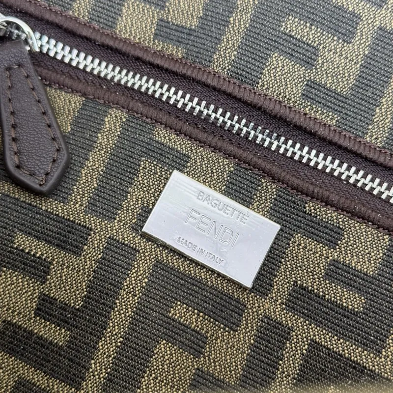 Fendi FF Monogram Baguette Shoulder Bag - Image 9