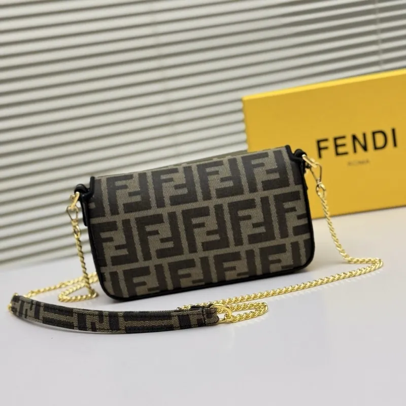 Fendi FF Monogram Baguette Shoulder Bag - Image 3