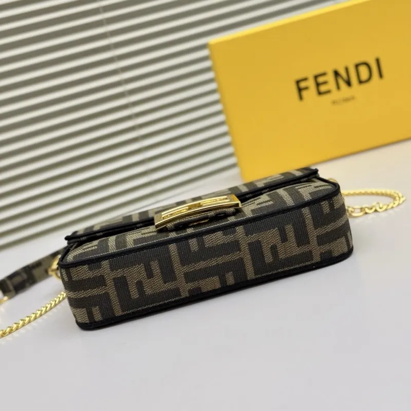 Fendi FF Monogram Baguette Shoulder Bag - Image 4