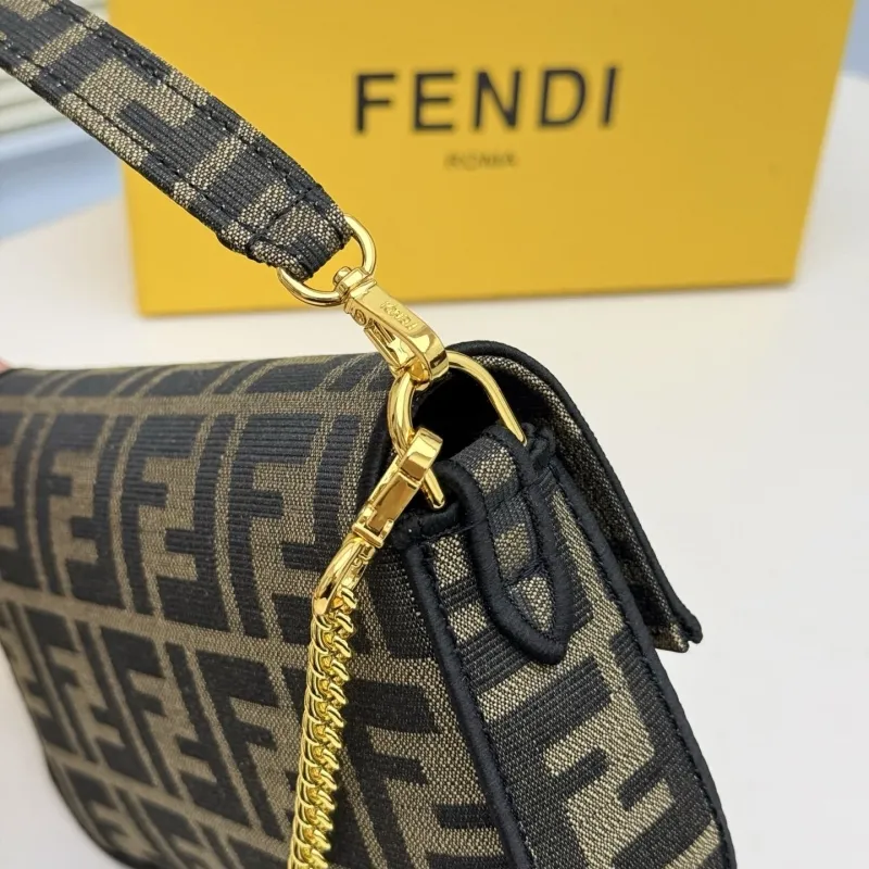 Fendi FF Monogram Baguette Shoulder Bag - Image 5