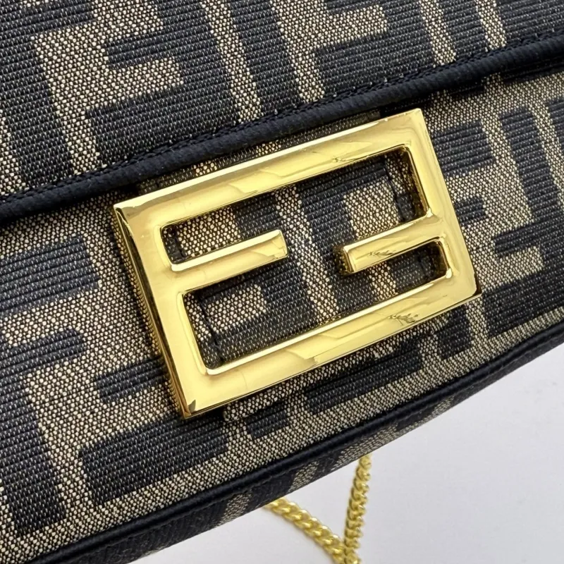 Fendi FF Monogram Baguette Shoulder Bag - Image 6
