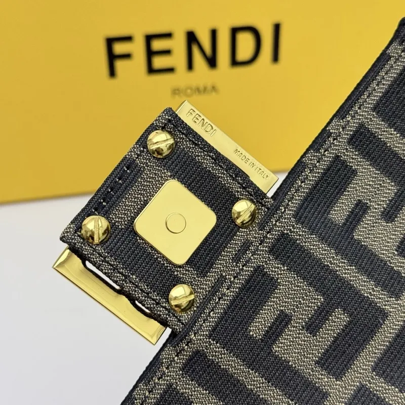 Fendi FF Monogram Baguette Shoulder Bag - Image 7