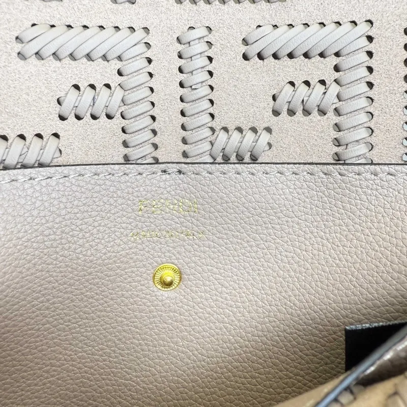 Fendi Gray Baguette Shoulder Bag 8865 - Image 8