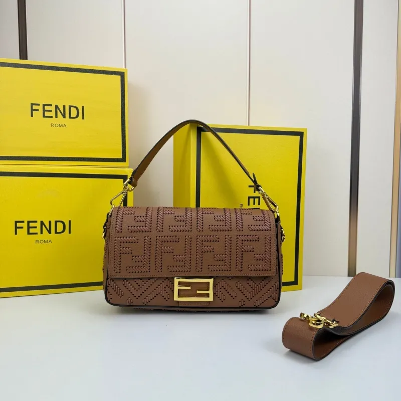 Fendi Brown Baguette Bag 8865 - Image 5
