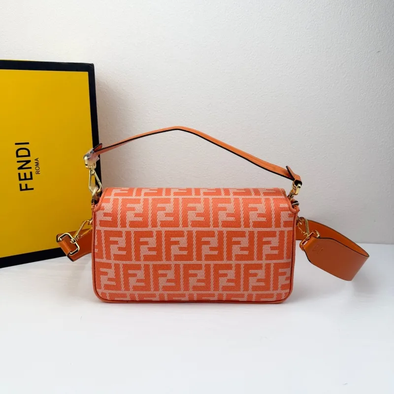 Fendi Orange Baguette Shoulder Bag 8867-27 - Image 3