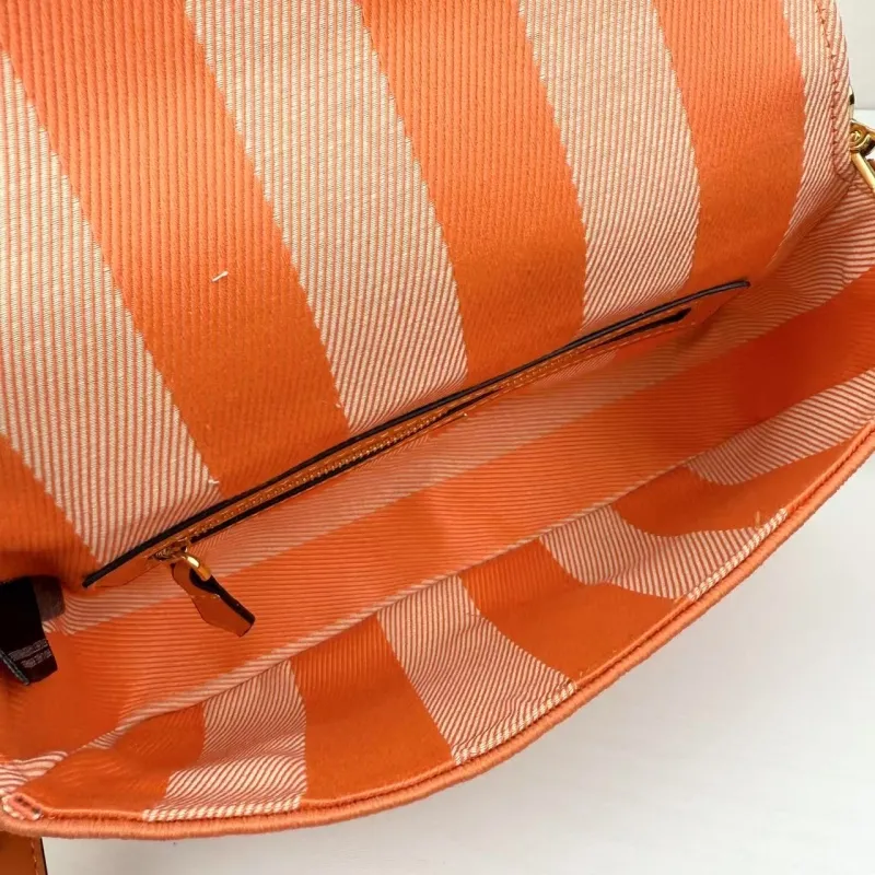 Fendi Orange Baguette Shoulder Bag 8867-27 - Image 7