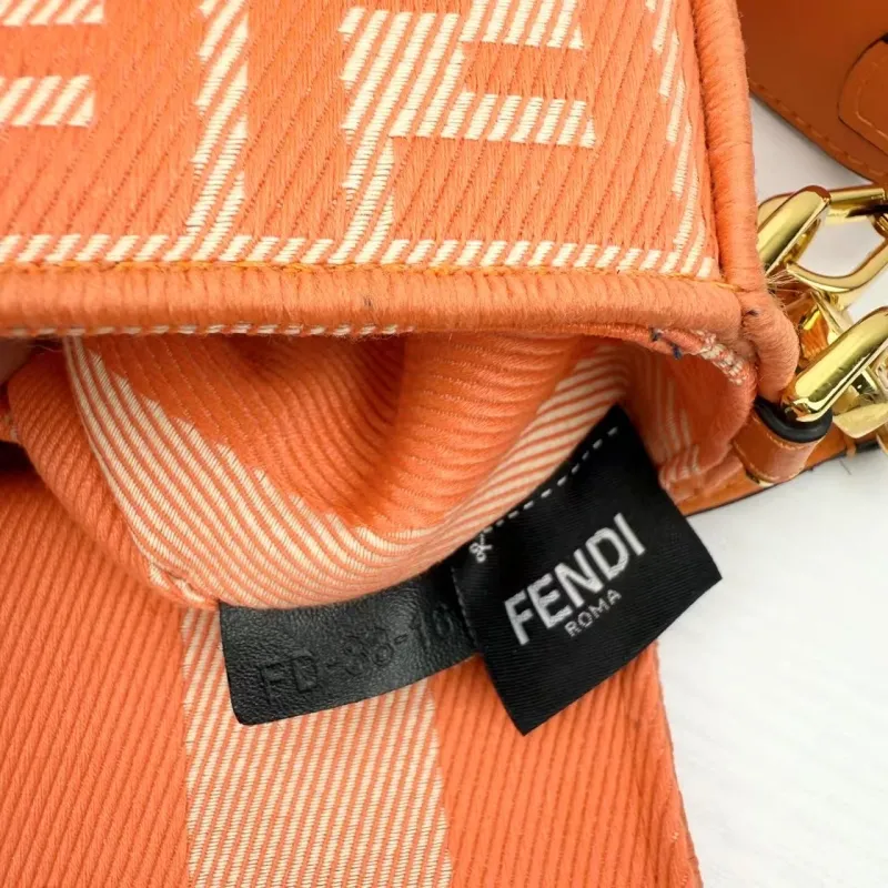 Fendi Orange Baguette Shoulder Bag 8867-27 - Image 9