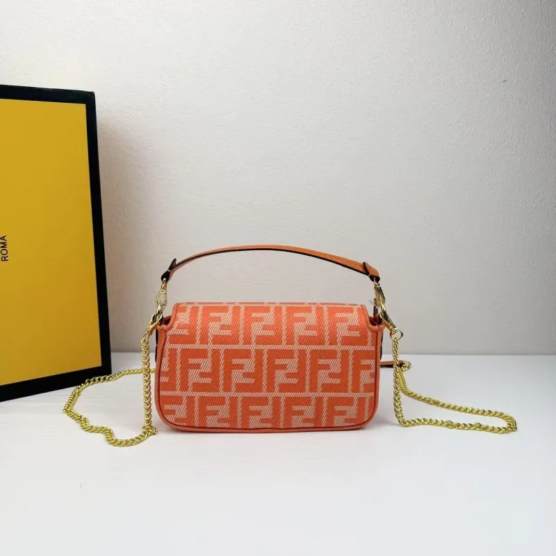 Fendi Orange Baguette Shoulder Bag 8867-20 - Image 3