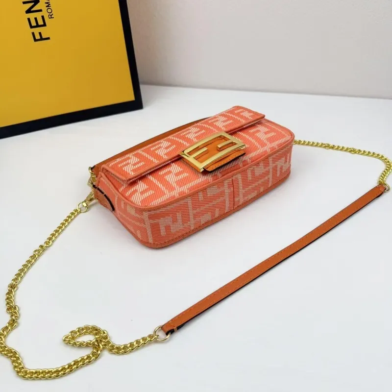Fendi Orange Baguette Shoulder Bag 8867-20 - Image 4