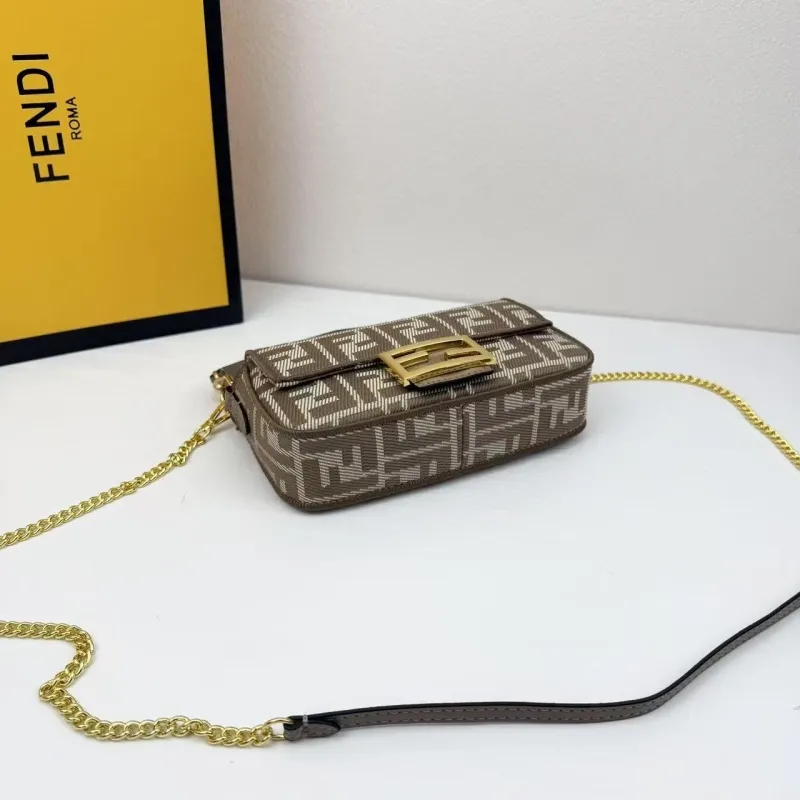Fendi Baguette Brown Shoulder Bag 8867-20 - Image 4