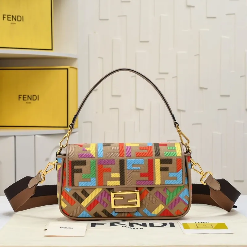 Fendi Multicolor Baguette Shoulder Bag