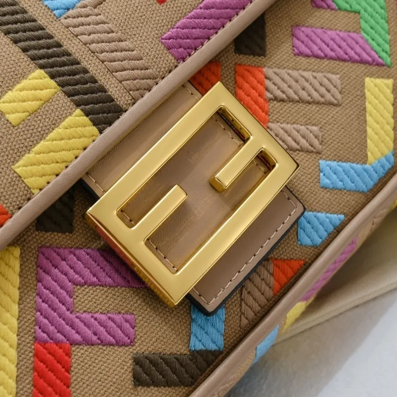 Fendi Multicolor Baguette Shoulder Bag - Image 4